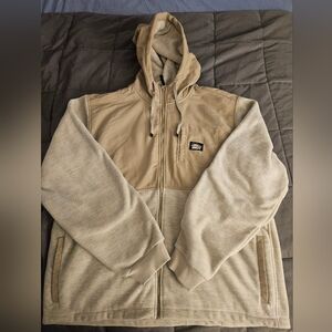 Men's Hurley Two-Tone Tan and Light Beige Fleece Hoodie